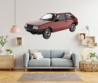 3D Red Private Car N205 Car Wallpaper Mural Poster Transport Wall Stickers Zoe