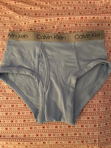 Calvin Klein New 1 Pair Boy's Brief Underwear Aqua Blue Size Large 12-14 - Picture 1 of 1