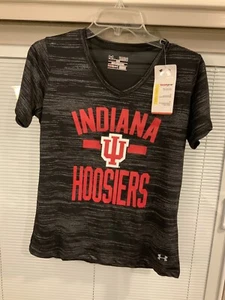 NWT Under Armour Indiana Hoosiers Heat Gear Girl’s Youth Large IU Nice College - Picture 1 of 4
