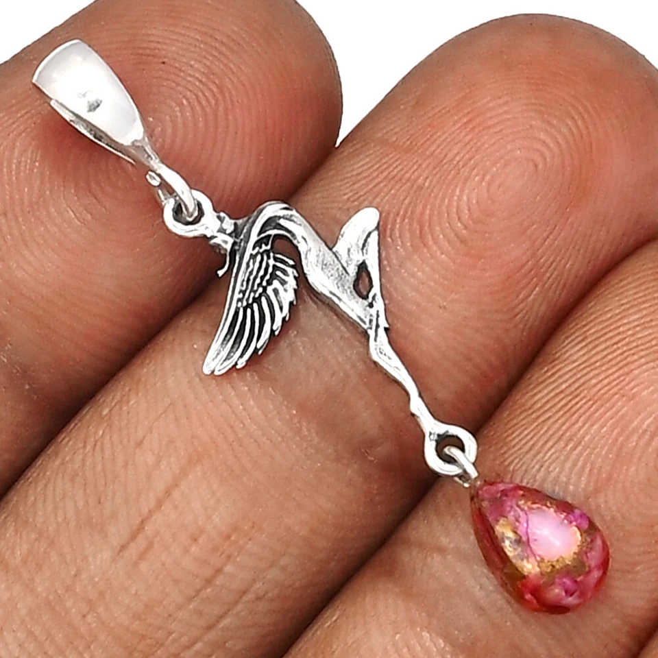 Hada - Compuesto Cobre en Rubí Plata de Ley 925 Colgante Joyería CP64394 Foto 1 de 1