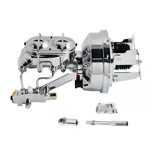8" Chrome Power Brake Booster Conversion Kit Disc Drum For 1958-64 Chevy Impala - Bild 1 von 12