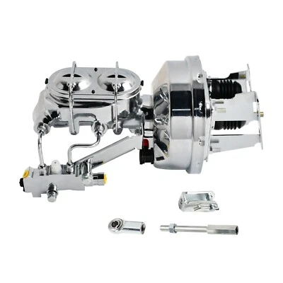 8" Chrome Power Brake Booster Conversion Kit Disc Drum For 1958-64 Chevy Impala - Image 1 of 4