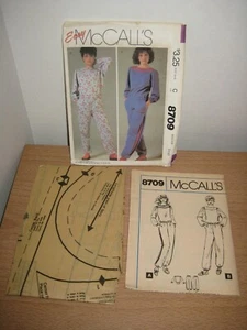 Pantaloni felpati McCall's 8709 Misses taglia 10 -12 vintage '83 allenamento abbigliamento causale - Foto 1 di 5