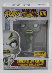 Funko Pop! Marvel Zombies #675 Zombie Silver Surfer Hot Topic Exclusive W/Protec - Picture 1 of 11