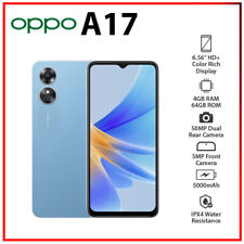 (Nuevo y desbloqueado) OPPO A17 AZUL 4+64 GB versión global. Teléfono celular Android con doble SIM