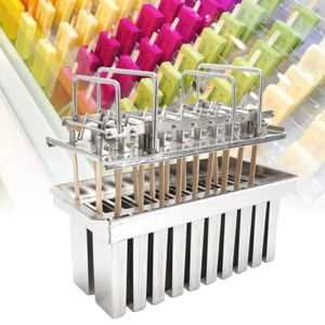 Ice Cream Stick Mold 20pcs Mold Cup Stainless Steel Popsicle Mold Commercial - Picture 1 of 21
