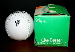 Softbol oficial de colección DeBEER SIN USAR EN CAJA No. dB12 de lote antiguo original CAJA DoubleHeader - Imagen 1 de 11