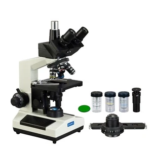 OMAX Phase Contrast Trinocular Compound LED Microscope w 100X Oil Darkfield Obj. - Picture 1 of 8