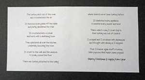 Card Inserts with Christmas Greeting for 5"x 5" Craft cards (Portrait) Pk 20 - Picture 1 of 1