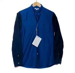 New $234 OPENING CEREMONY Slim Blue Casual Dress Shirt Cotton Size S - New - Picture 1 of 6