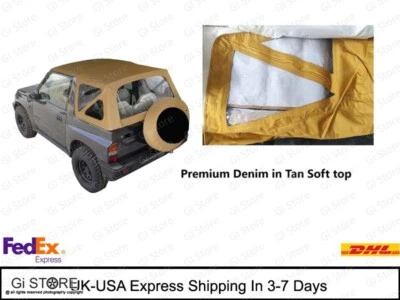 Soft Top for Suzuki Vitara MK 1 -Tan Denim - New Launch Offer 25% cashback - Image 1 of 4