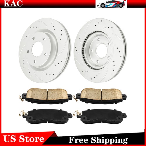 for 2014 20152019 Nissan Altima Front Drilled Disc Rotors Ceramic Brake Pads eBay