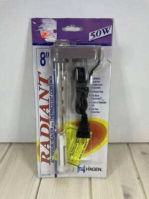 Hagen Radiant 50W aquário/tanque de peixes 8” aquecedor termostato controle F2 sal fresco - Imagem 1 de 4