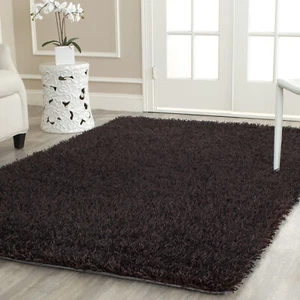 Safavieh Hand-Tufted Silken CHOCOLATE Shag Area Rugs - SG531-2727 - Picture 1 of 6