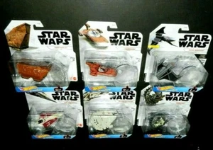 HOT WHEELS STAR WARS STARSHIPS COMPLETE SET OF 6 NEW NICE CARDS GRIEVOUS SAND + - Picture 1 of 4