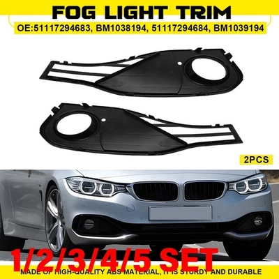Tampa da moldura da luz de neblina do para-choque dianteiro para 2014-2020 BMW 428i 430i 435i 440i 1-5SET - Imagem 1 de 4