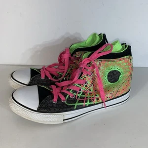 Converse Junior 4 Neon Double Chuck Taylor All Star 649963C schwarz/grün/pink - Bild 1 von 12
