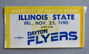 Dayton Flyers vs Illinois State MCC Basketball Ticket Stub Nov 23 1990 Dayton OH - Picture 1 of 2
