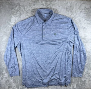 johnnie-O Poloshirt Herren XL Blau Federleicht Langarm Performance Golf - Bild 1 von 8