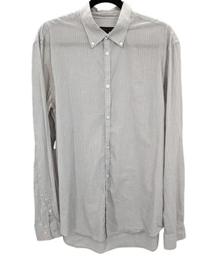 Camisa Marc By Marc Jacobs Rayas Abotonada Hombres Talla XL Atemporal Oficina Neutral Foto 1 de 4