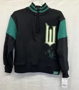 Wicked Pullover Sweatshirt with Patch Black Green by Paul Tazewell boys XS 4/5 - Picture 1 of 12