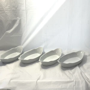 Cook JCP Home 9" Oval Weiß Porzellan Back-/Servierform 4er Set - Bild 1 von 9