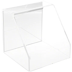Plymor Clear Acrylic Slanted Display Case with No Base (Mirrored), 6" x 6" x 6" - Picture 1 of 1