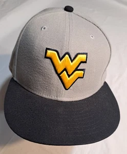 West Virginia Mountaineers Hat Fitted 7 1/4 Gray Embroidered Cap New ERA 59 50 - Picture 1 of 8