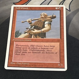 MTG Magic Carta Singola 1995 Hill Giant 3 Fuoco Evocazione Gigante 3/3 - Foto 1 di 2