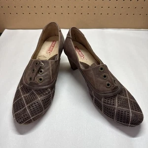 Scarpe Oxford Pikolinos Rotterdam da donna in pelle marrone stringate tacco a blocco 41 US 8 - Foto 1 di 14