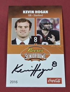 Kevin Hogan RC Auto 2016 Senior Bowl Stanford Cardinals Signed Cleveland Browns - Bild 1 von 2