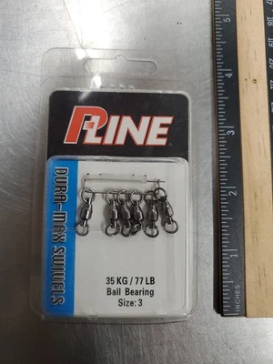 P-Line Size 3 Ball Bearing Swivel 77 lb Test - 6pc - Image 1 of 3