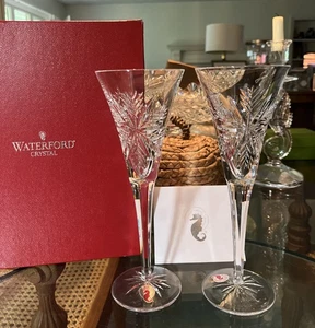 Waterford Cristal PAR Copo de Nieve Deseos Champán Tostado Flautas en Caja - Imagen 1 de 15
