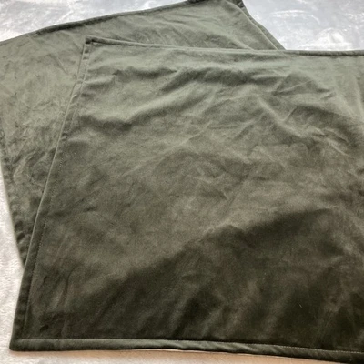 Velvet Pillow Covers Square 22"x22" Beluga Gray Beige Backing Zipper Luxury - Image 1 of 4