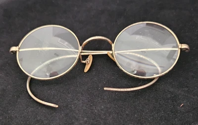 Óculos redondos vintage Shuron aro de arame folheado a ouro 1/10 12K, óculos - Imagem 1 de 4