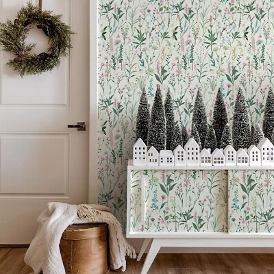 Papel Pintado PVC Floral Primavera Amarillo 17.3X236" Pelar y Pegar Hoja Gabinete Adhesivo Foto 1 de 4