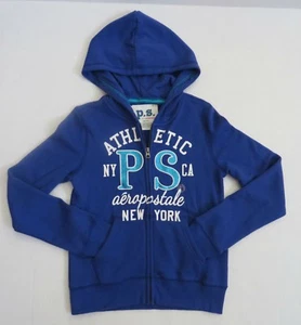 NEW AEROPOSTALE Aerie Hoodie Hooded Jacket Full Zip Sweatshirt Girls Blue NWT - Picture 1 of 4