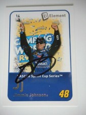 Jimmie Johnson signed 2009 ELEMENT #48 LOWES Chevy Sprint Cup Card #14 W/COA