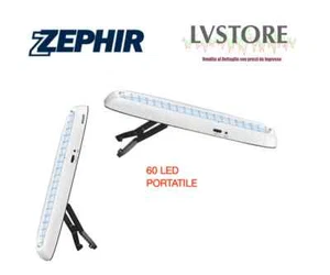 ZEPHIR ZHL114 LAMPADA DI EMERGENZA RICARICABILE PORTATILE 60 LED TORCIA LUCE SOS - Foto 1 di 2