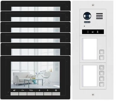 6 Familienhaus 2 Draht Bus Video Türsprechanlage Sechsfamilien Sprechanlage - Bild 1 von 4
