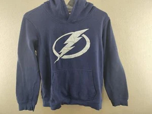 Tampa Bay Lightning Pullover Hoodie Youth Size Large small stain FREE SHIPPING - Picture 1 of 4