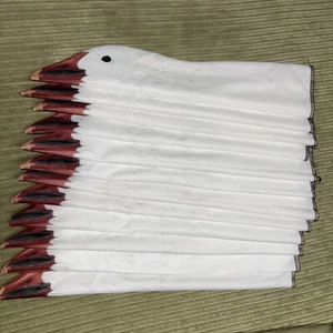 OUTLAW DECOY SNOW GOOSE HEADS FOTO FEATHERS CLOTH COVERS MADE IN USA 🇺🇸 X12 - Picture 1 of 3