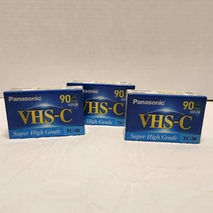 Panasonic VHS-C Super High Grade TG-30 Blank Tape 90minute Set of 3 New Sealed - Picture 1 of 2