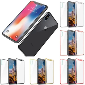 For iPhone X XR XS MAX Full Coverage Front Back Tempered Glass Screen Protector - Picture 1 of 31