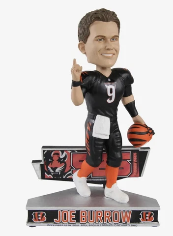 Joe Burrow Cincinnati Bengals Gamebreaker Bobblehead FOCO Rare Soldout NIB Cover