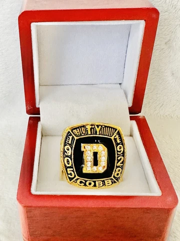 Detroit Tigers Ty Cobb Hall Of Fame Ring W Box, ๐บ๐ธ SHIP 1905-1928 Cover