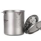 Stainless Steel and Titanium 750ml Coffee Mug with Removable French Press