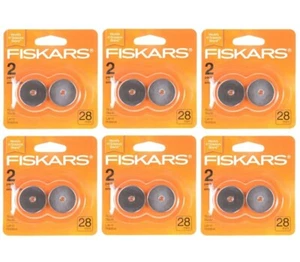 Fiskars 28mm Rotary Blade 6 Packs Of 2pcs 12 Total Pcs #95417097J - Picture 1 of 3