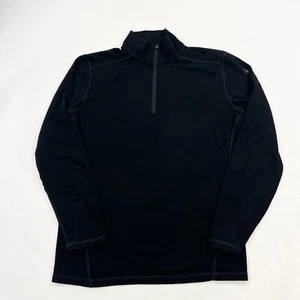 SmartWool Merino 250 Black Wool Baselayer 1/4 Zip Pullover Performance MEDIUM - Picture 1 of 8