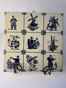 Vintage Royal Sphinx Delft blau Maastricht Holland Fliese 6"x 6" Untersetzer Wandfliese - Bild 1 von 4